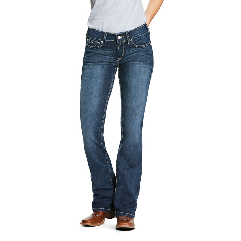 Ariat Jeans Damen - R.E.A.L. Mid Rise Arrow Fit Stretch Shayla Boot Cut DunkelBlau ( LNZUQ-0195 )